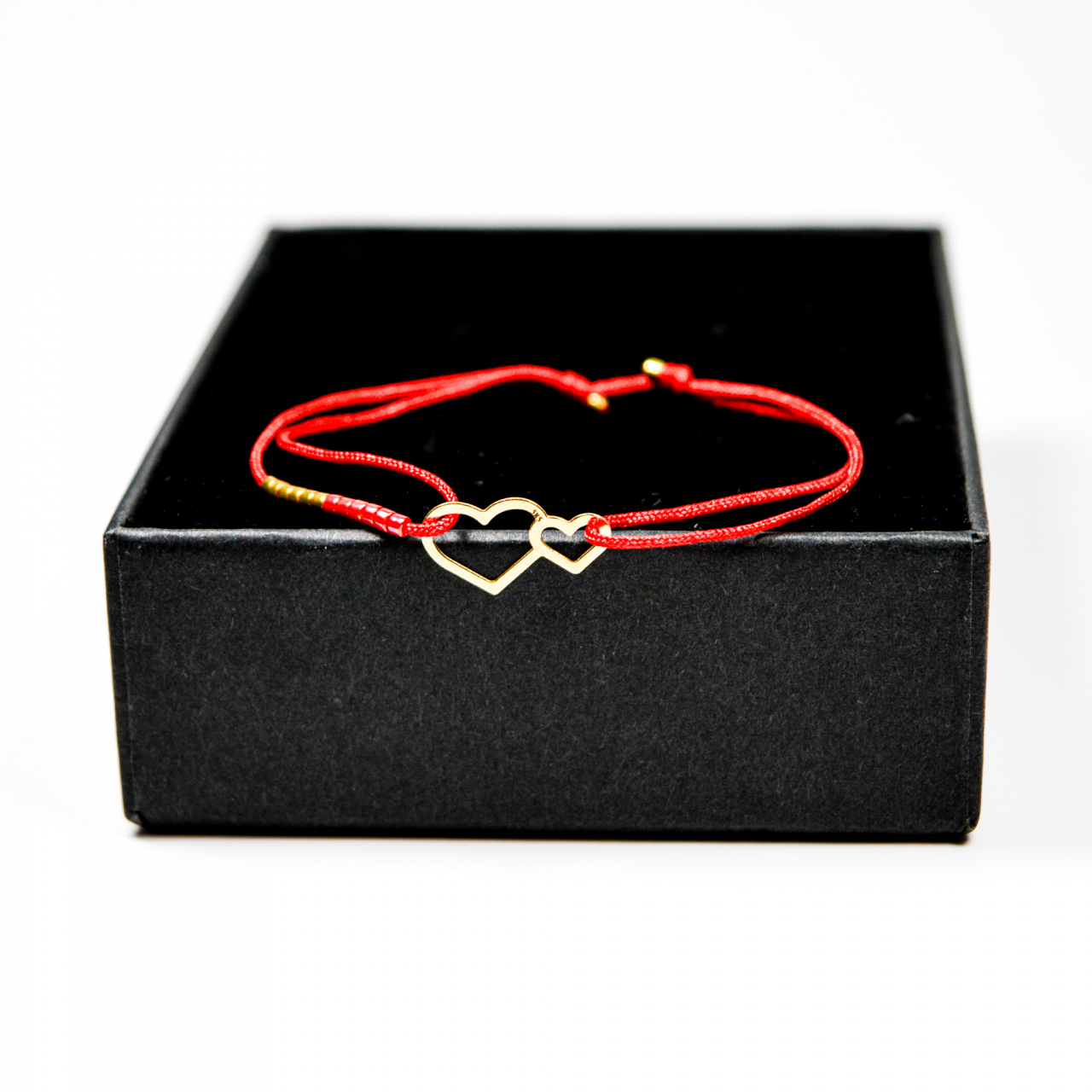 Set bratari cu snur si inimioare din aur 14K - Set mama copil [4]
