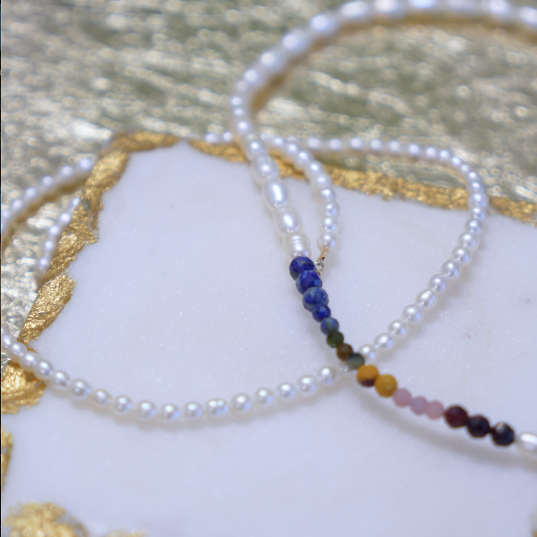 Atelier de creatie tip workshop: Colier din perle naturale si prinderi din Aur 14K [2]