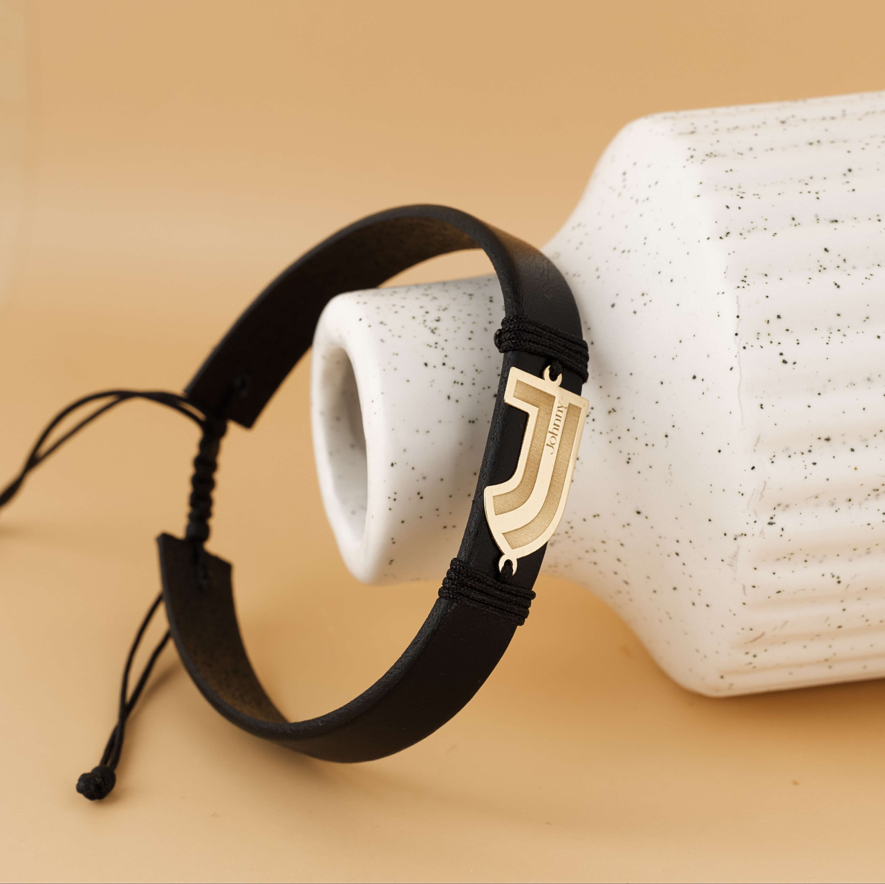 Bratara Piele link Aur Juventus- Piele naturala si Aur 14K [2]