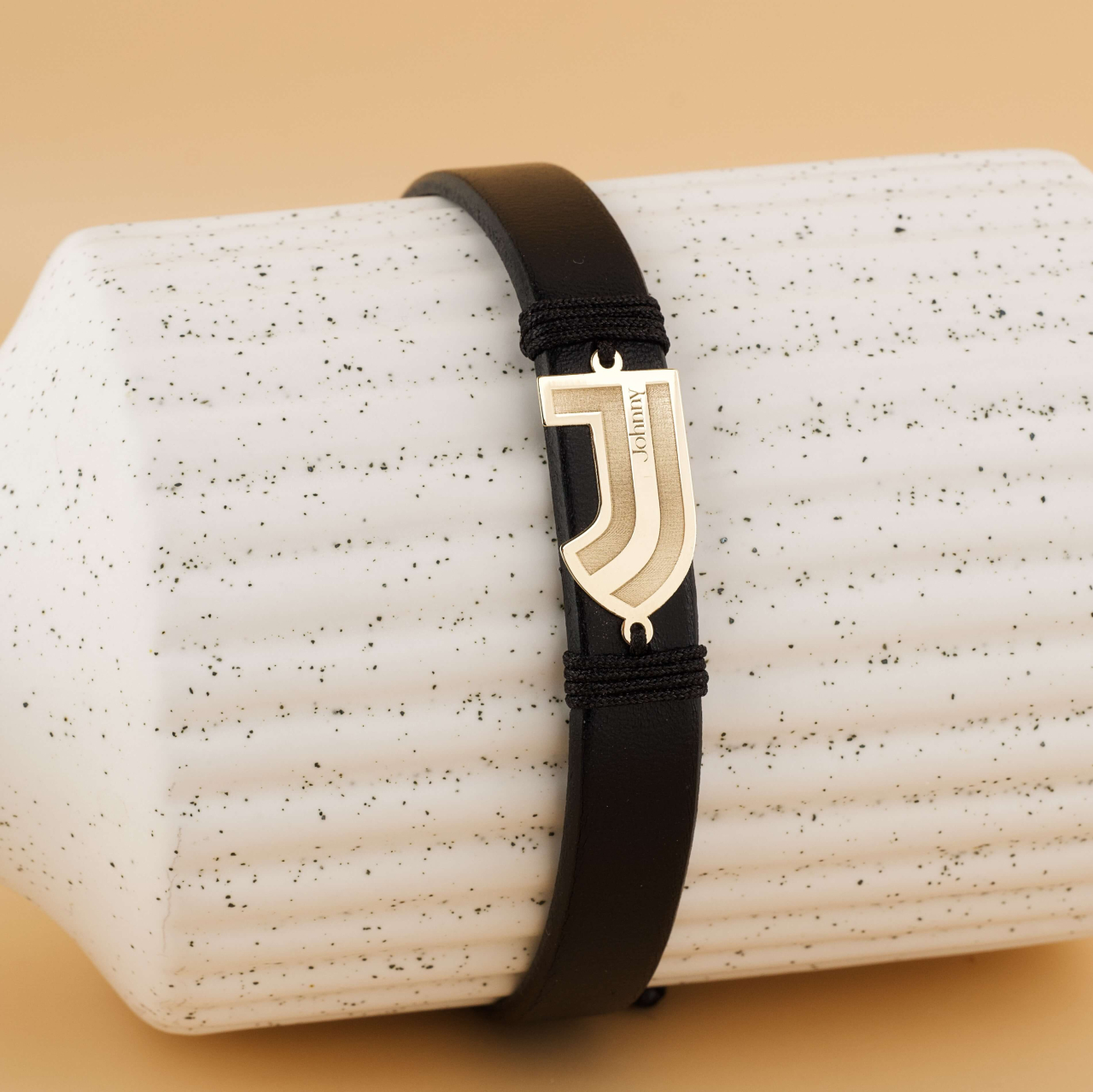 Bratara Piele link Aur Juventus- Piele naturala si Aur 14K [3]