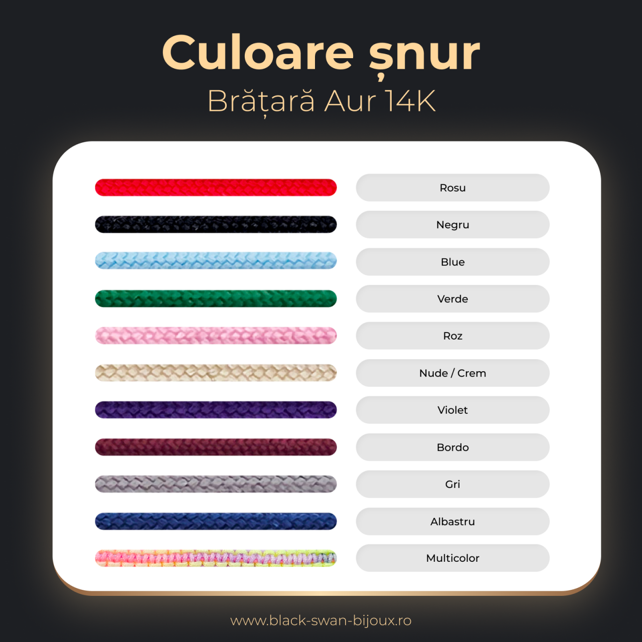 Bratara cu snur impletit si banut din aur 14K 'Balerina' pentru copii [7]