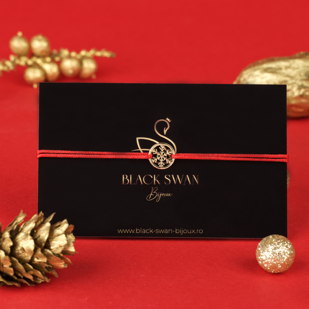 Bratara snur banut fulg de nea din Aur 14K - Winter Edition [1]