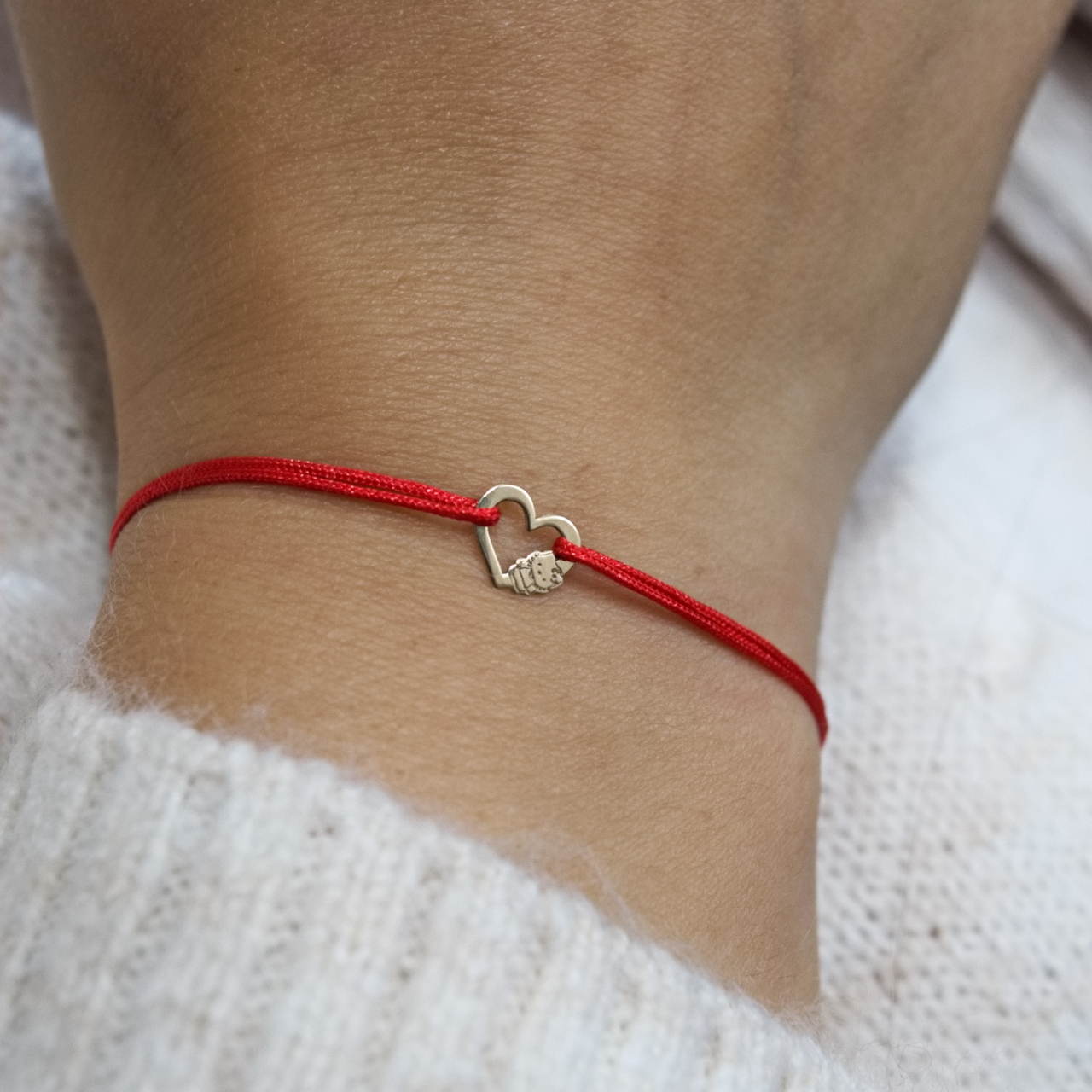 Bratara snur inima si Hello Kitty din Aur [2]