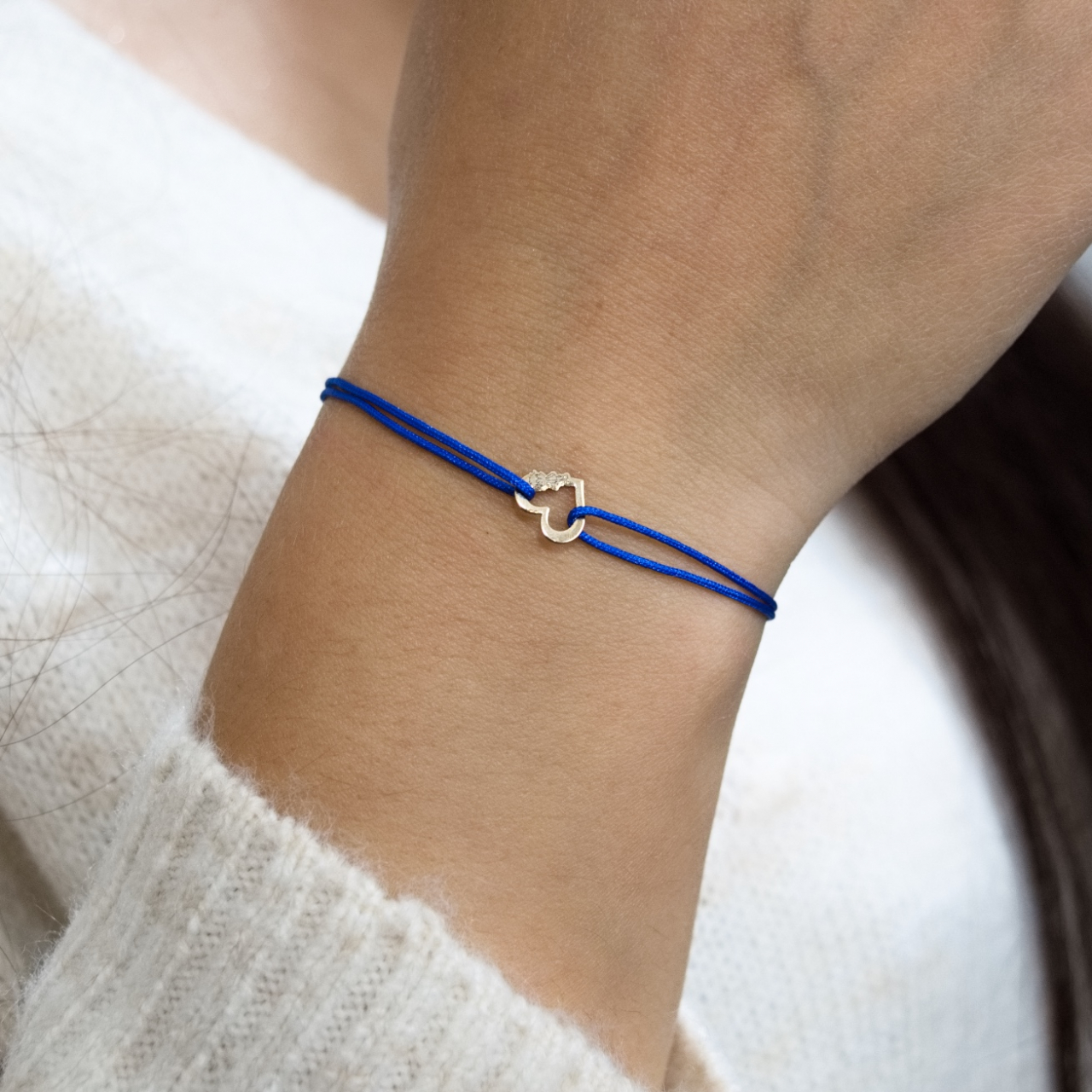 Bratara snur inima si baietel din Aur 14K - Winter Edition [3]