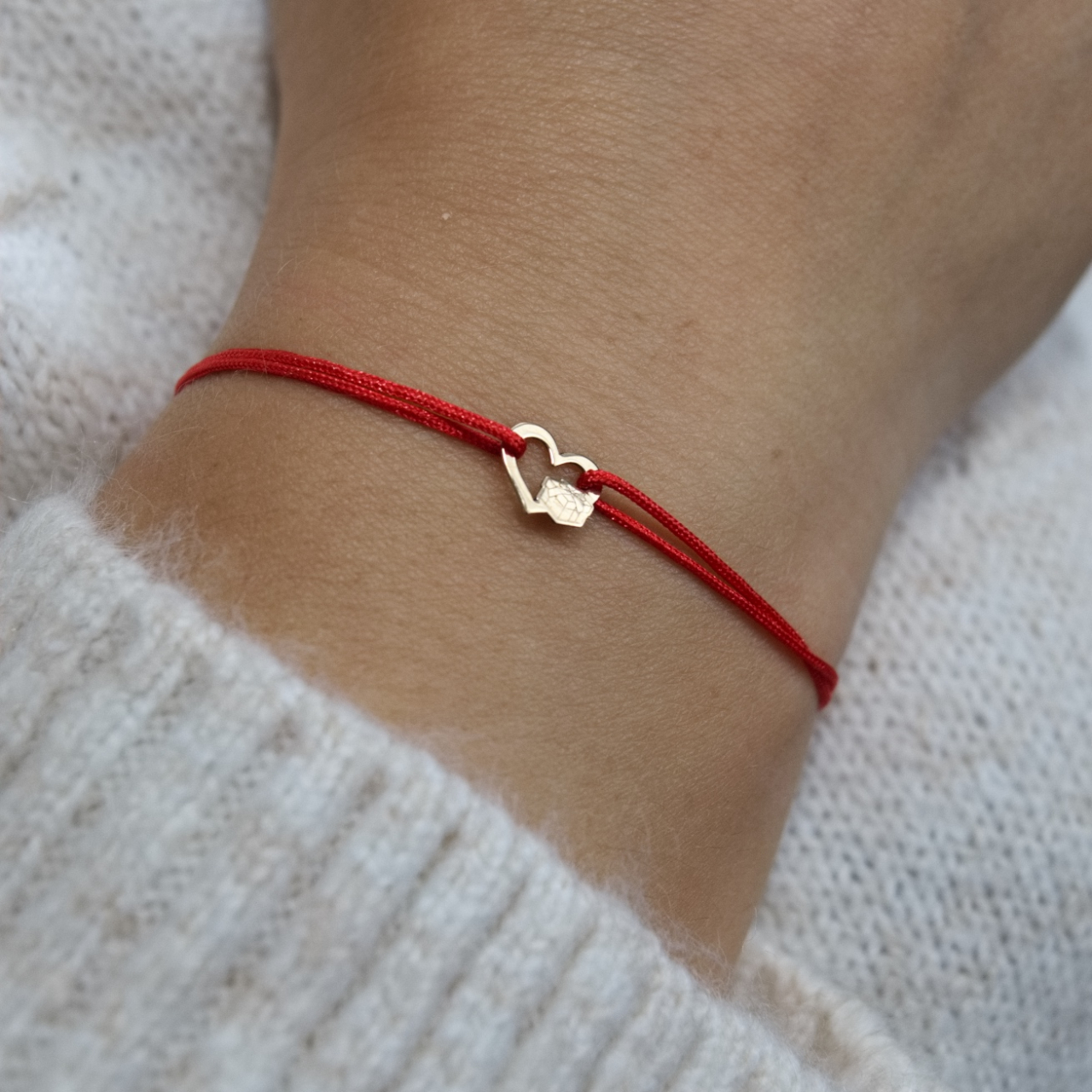 Bratara snur inima si cadou din Aur 14K - Winter Edition [2]