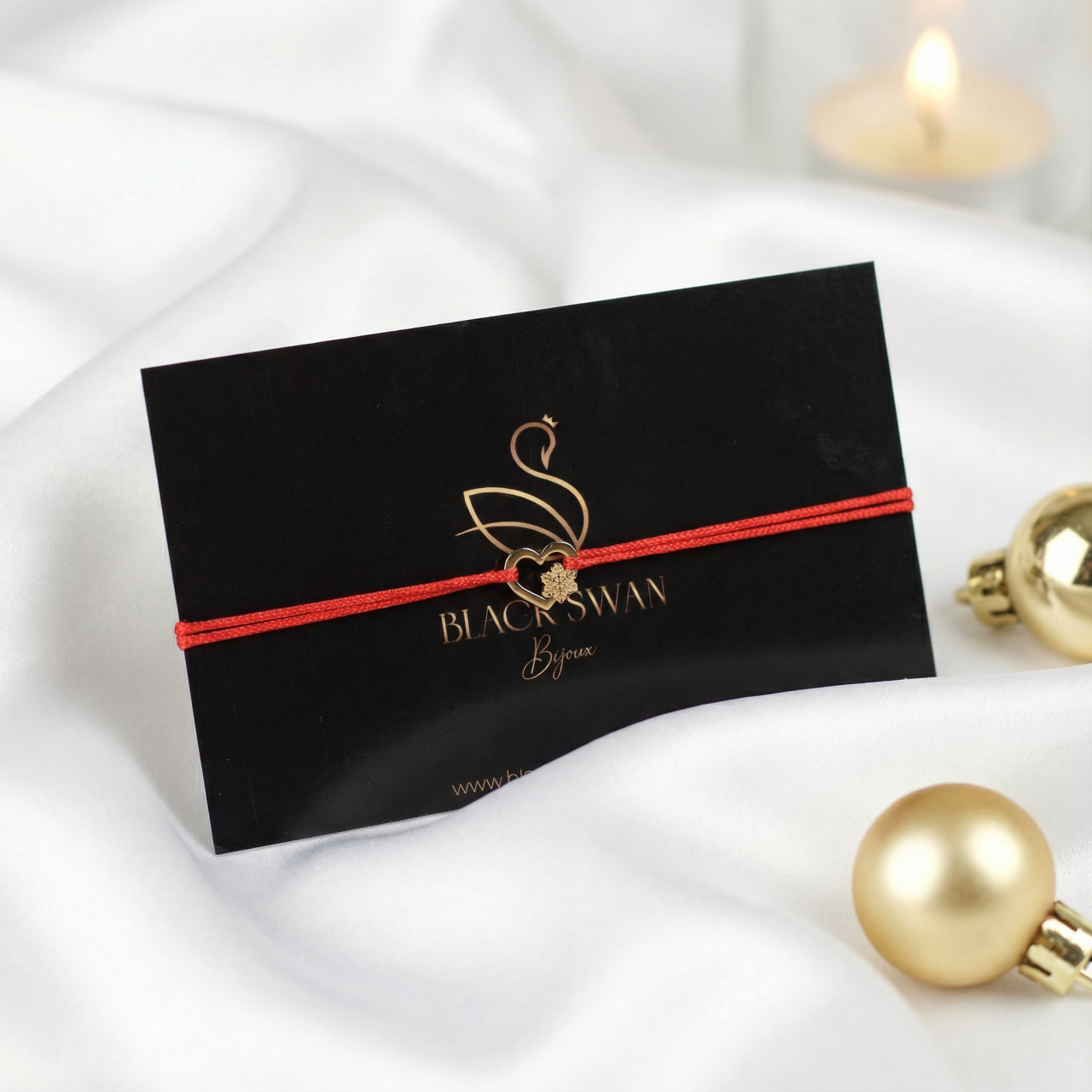 Bratara snur inima si fulg de nea din Aur 14K - Winter Edition [2]