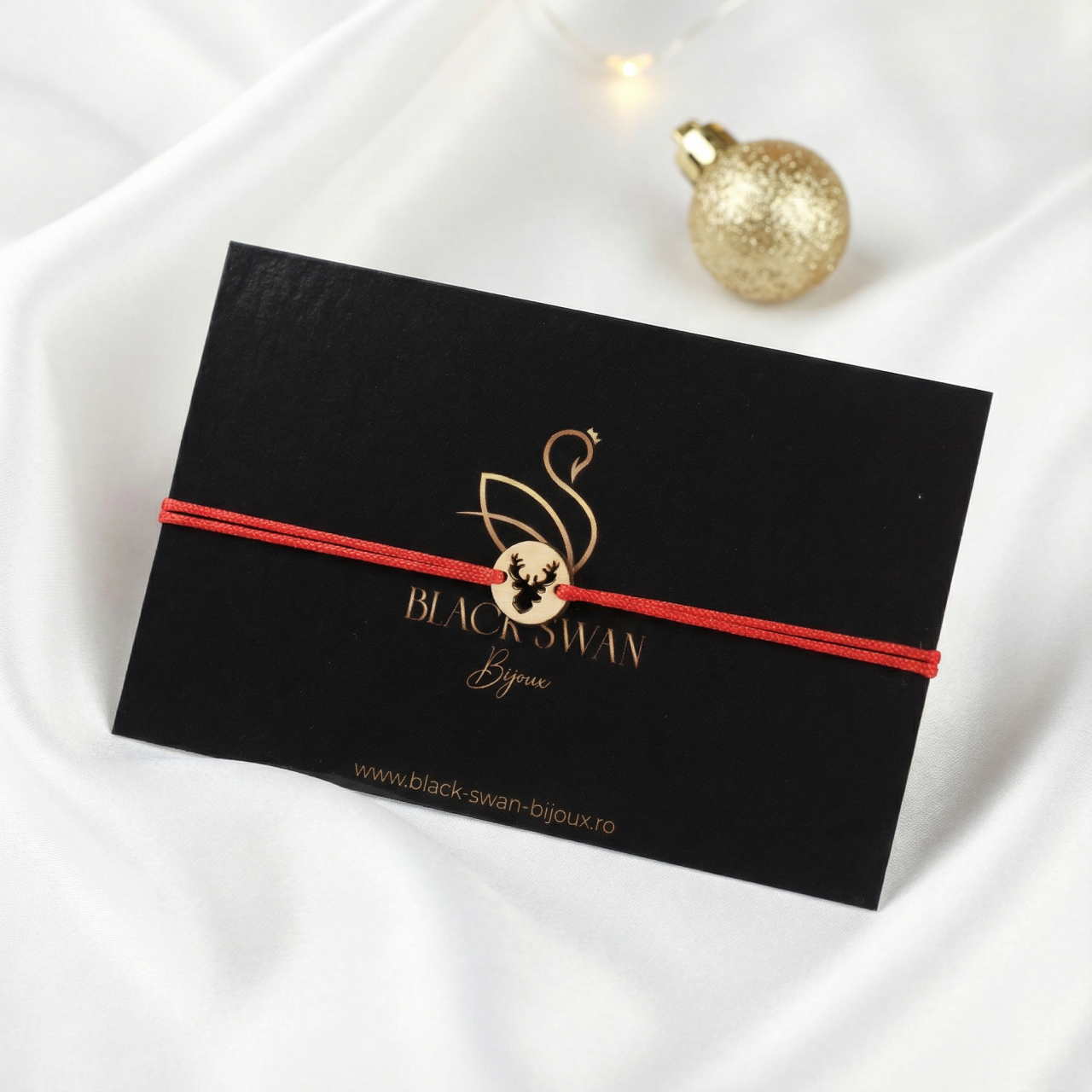 Bratara snur si Banut cu Ren decuapt din din Aur 14K - Winter Edition [2]