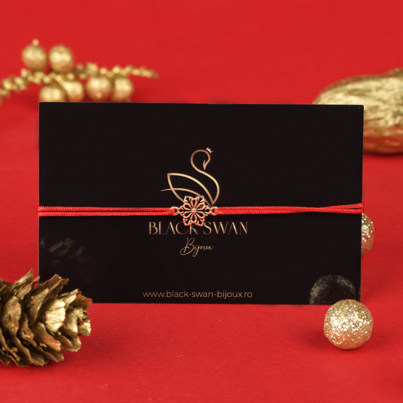 Bratara snur si fulg de nea din din Aur 14K - Winter Edition [1]