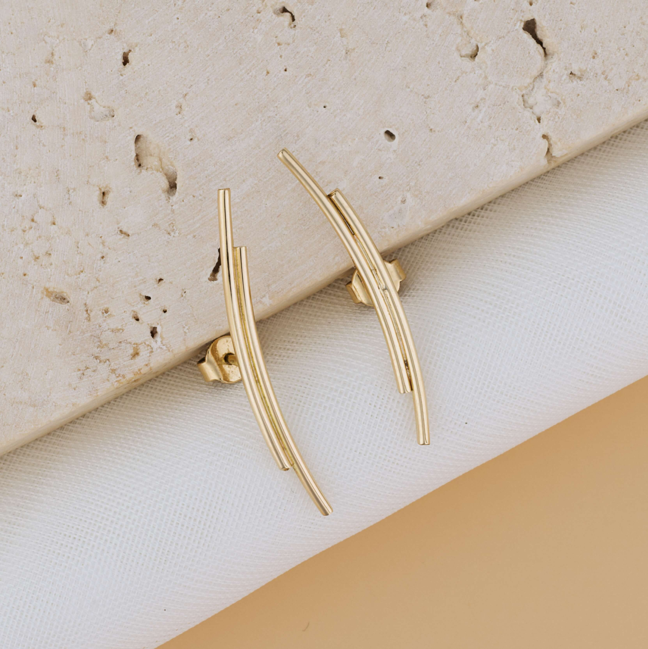 Cercei Ondulati Earcuff Aur 14K [2]