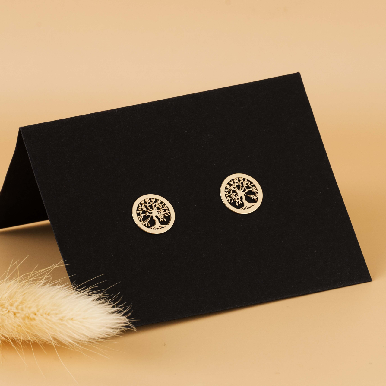 Cercei Aur 14K Copacul Vietii cu cheita [2]