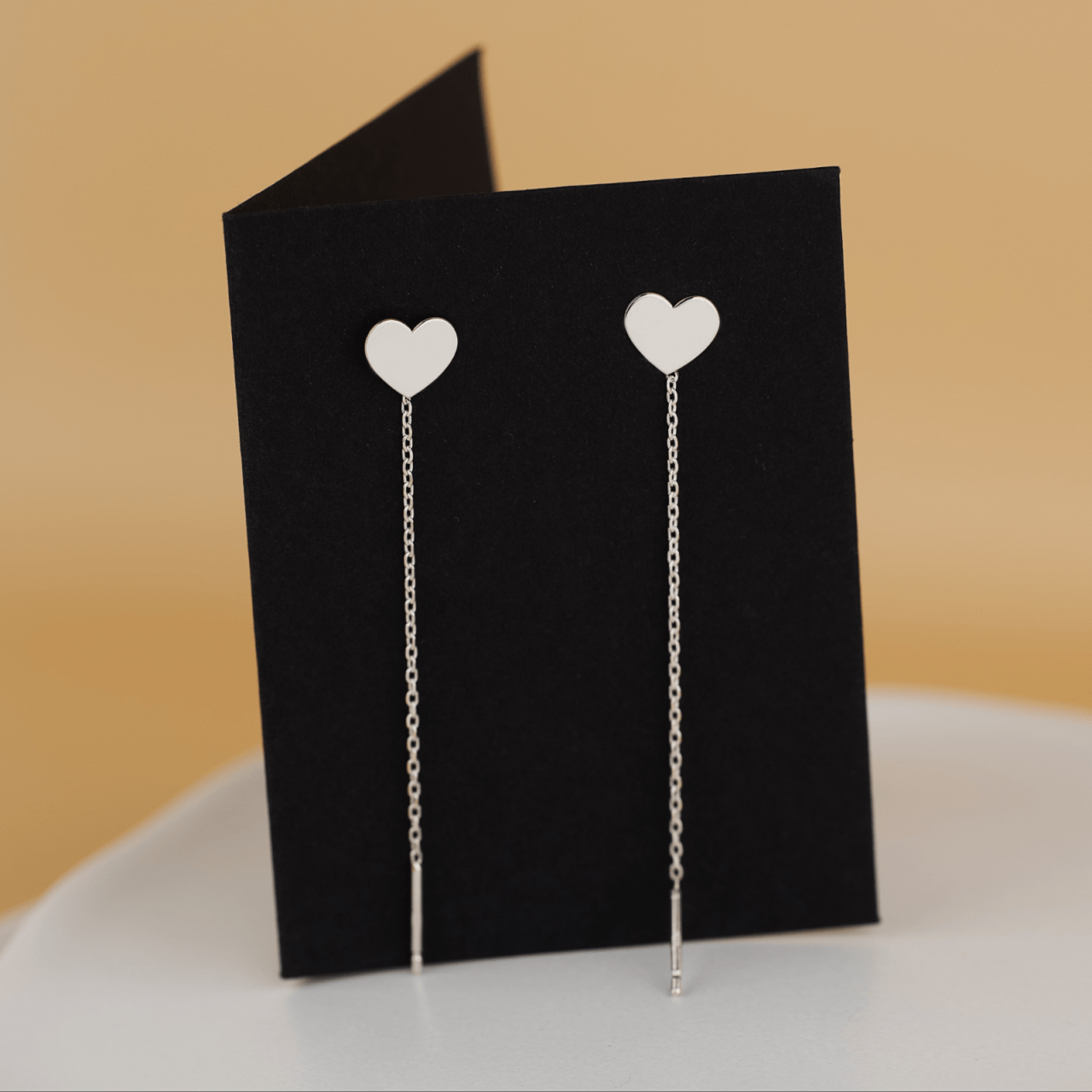 Cercei Inimioara cu extensie de lantisor Argint 925 [2]