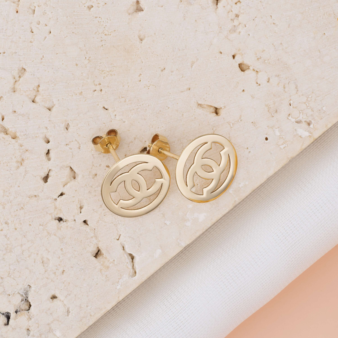 Cercei Rotunzi CC Aur 14K- 12mm Diamtetru - Sistem de prindere cu cheita [2]