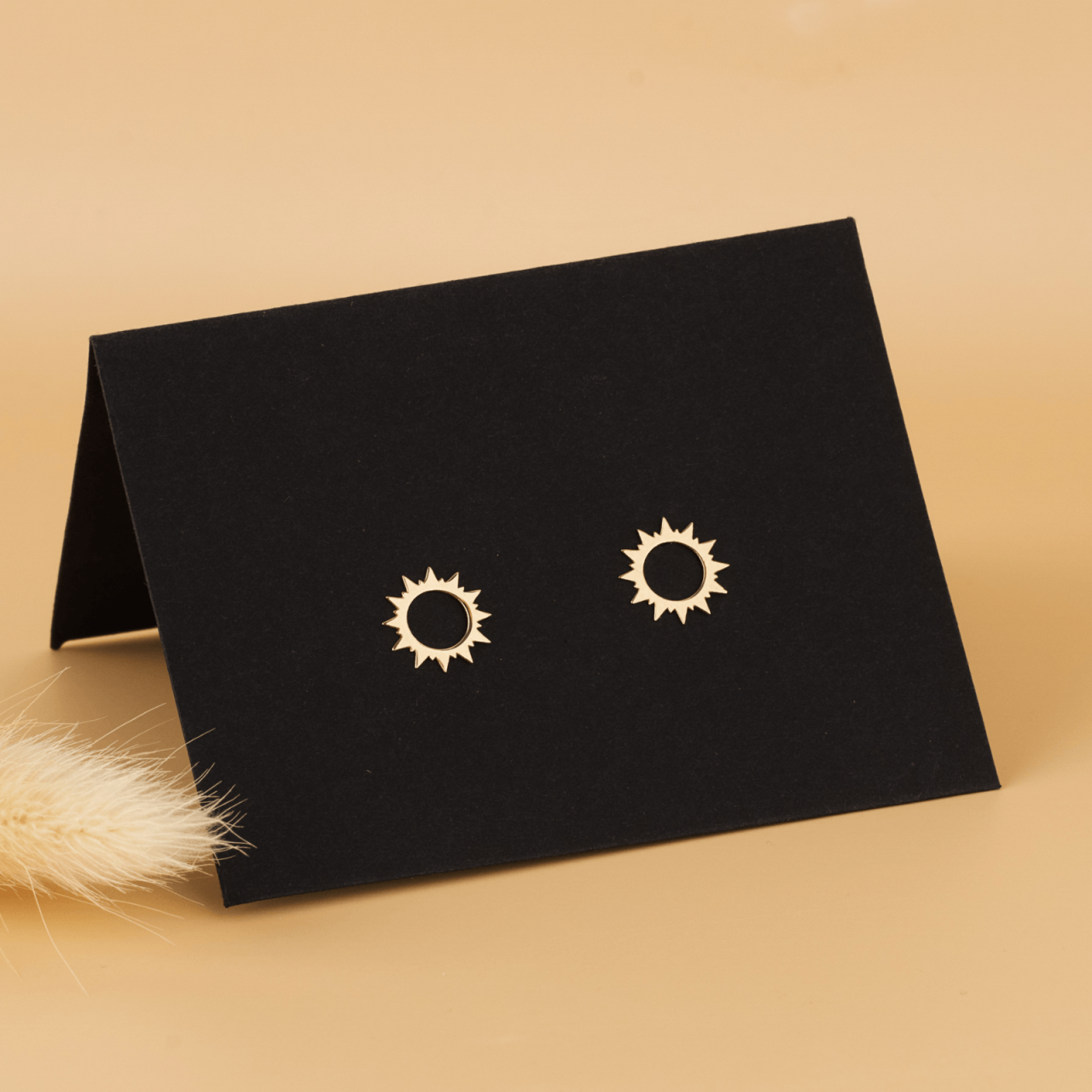 Cercei Aur 14K Model Soare - Cercei aur cu cheita [2]