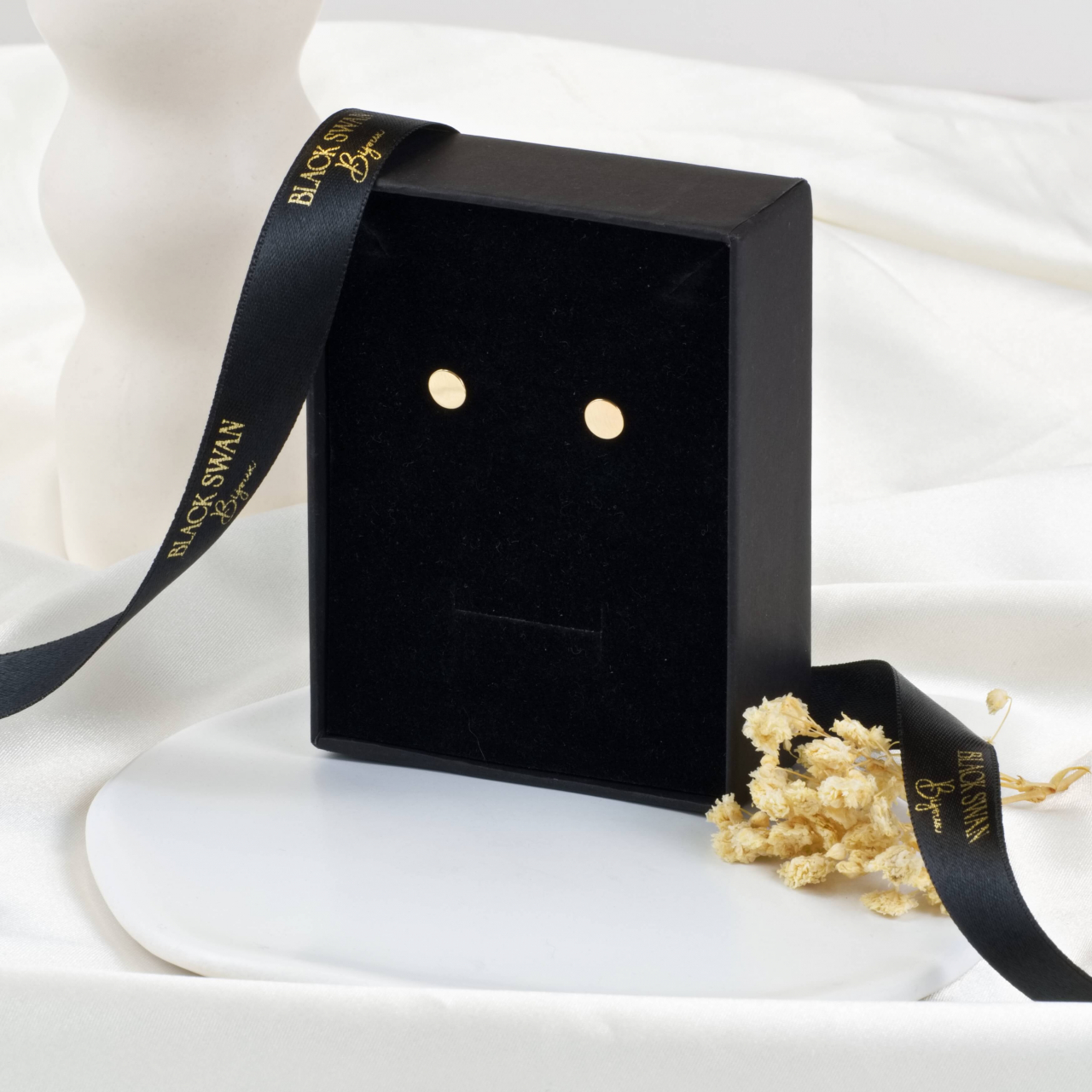 Cercei simpli din aur 14k pentru copii - Inchidere cu filet [3]