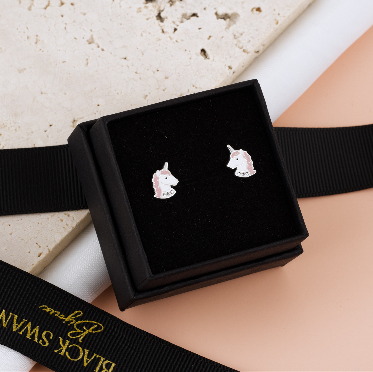 Cercei Premium Fetite Unicorn / Inorog din Argint 925 — Cheita cu Protectie Ureche [5]