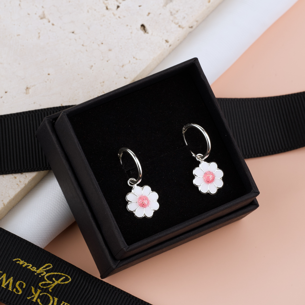 Cercei Argint Premium Girly cu tortita — Cercei fetite cu Floricele -  Pelicula Anticoroziune [2]