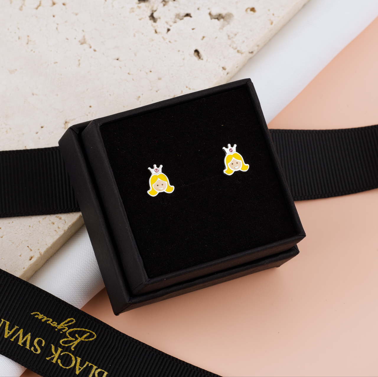 Cercei Premium Printesa din Argint 925 pentru fetite — Cheita cu Protectie Silicon Ureche [3]