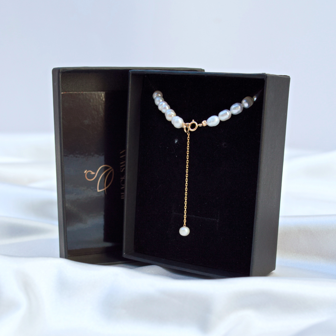 Colier din perle naturale de cultura cu extensie de lantisor din aur 14K [4]