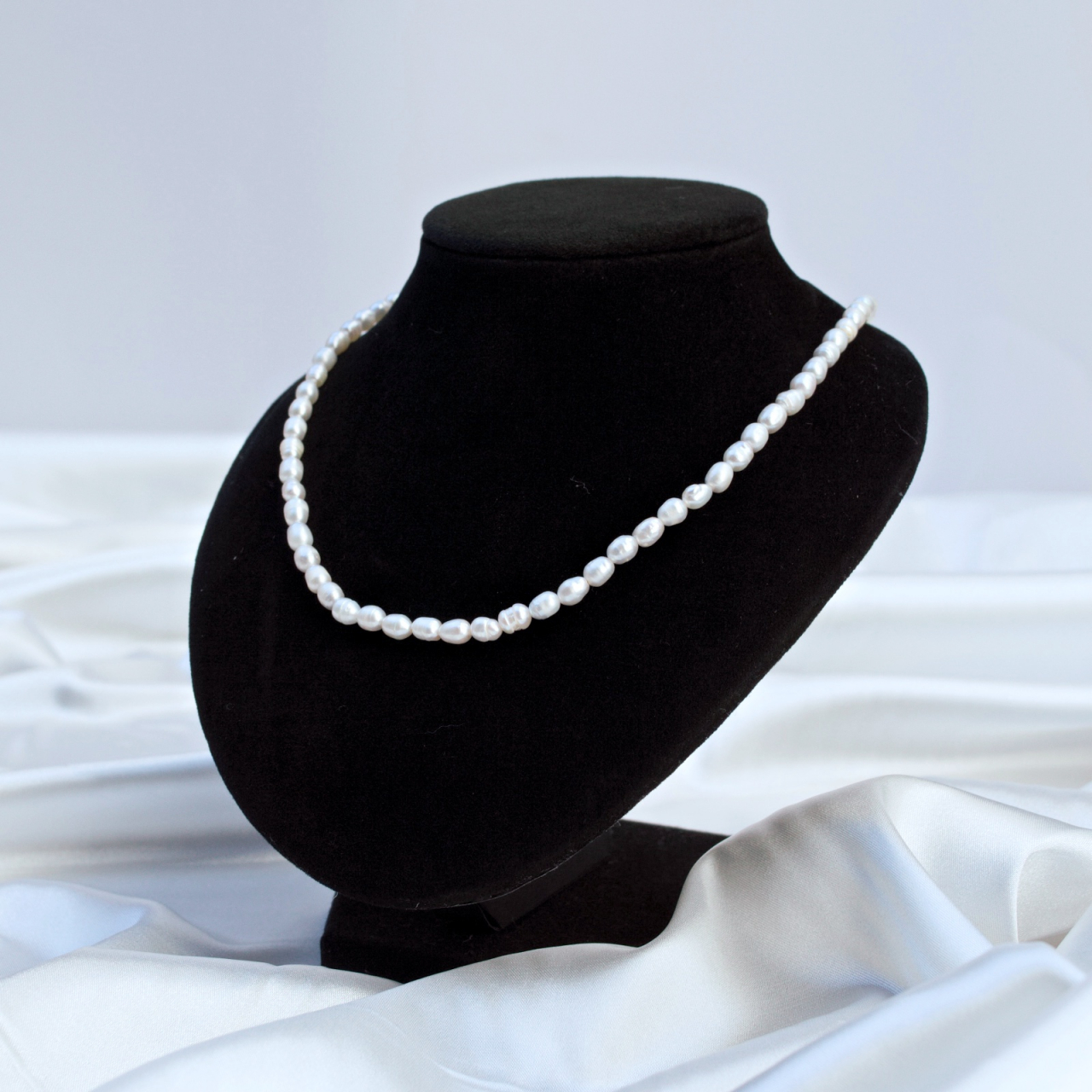 Colier din perle naturale de cultura cu extensie de lantisor din aur 14K [2]