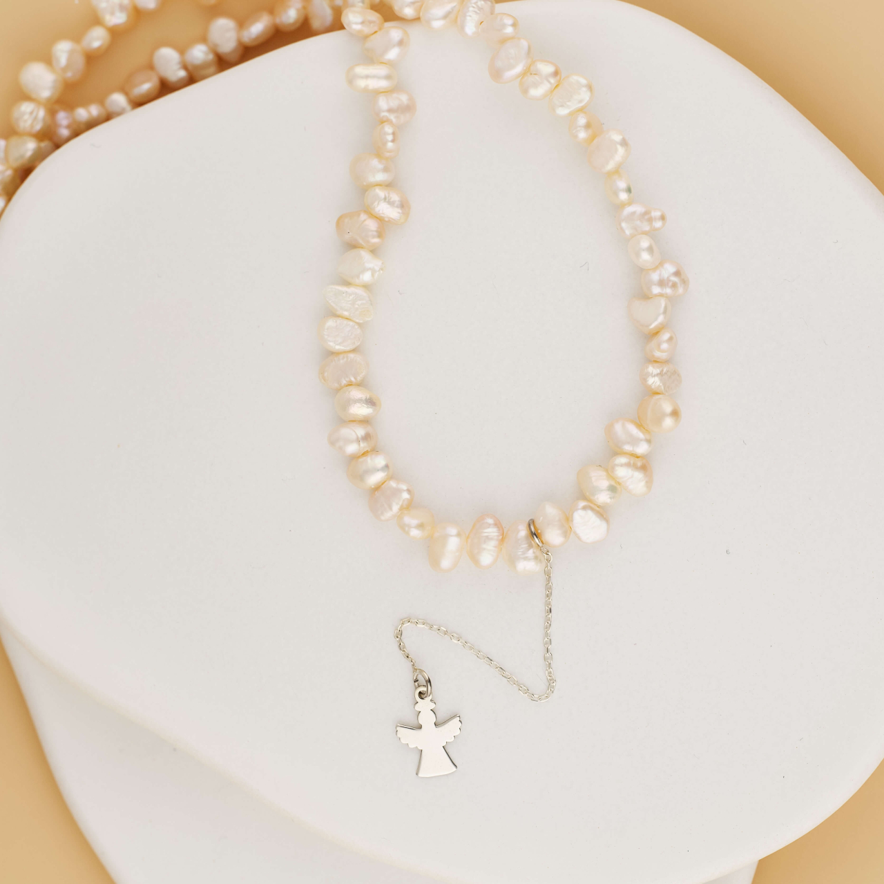 Colier perle de cultura neuniforme si pandantiv Ingeras extensie lant Argint 925 [3]