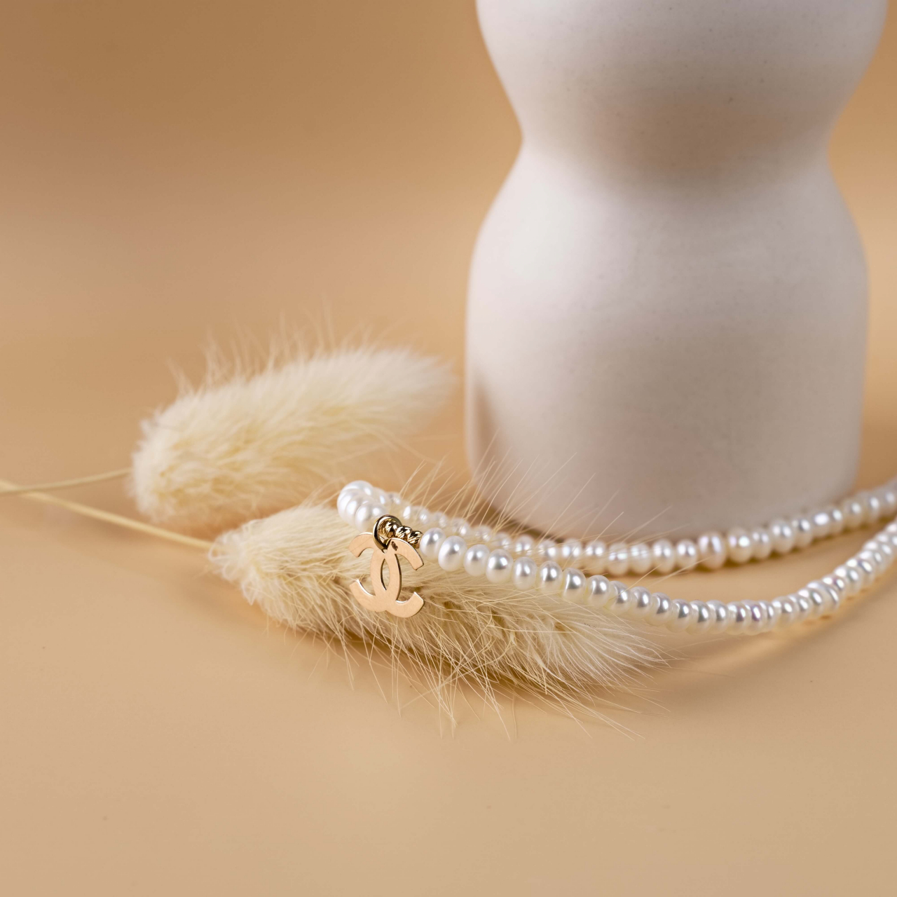 Colier perle naturale de cultura si pendant din aur Chanel [2]