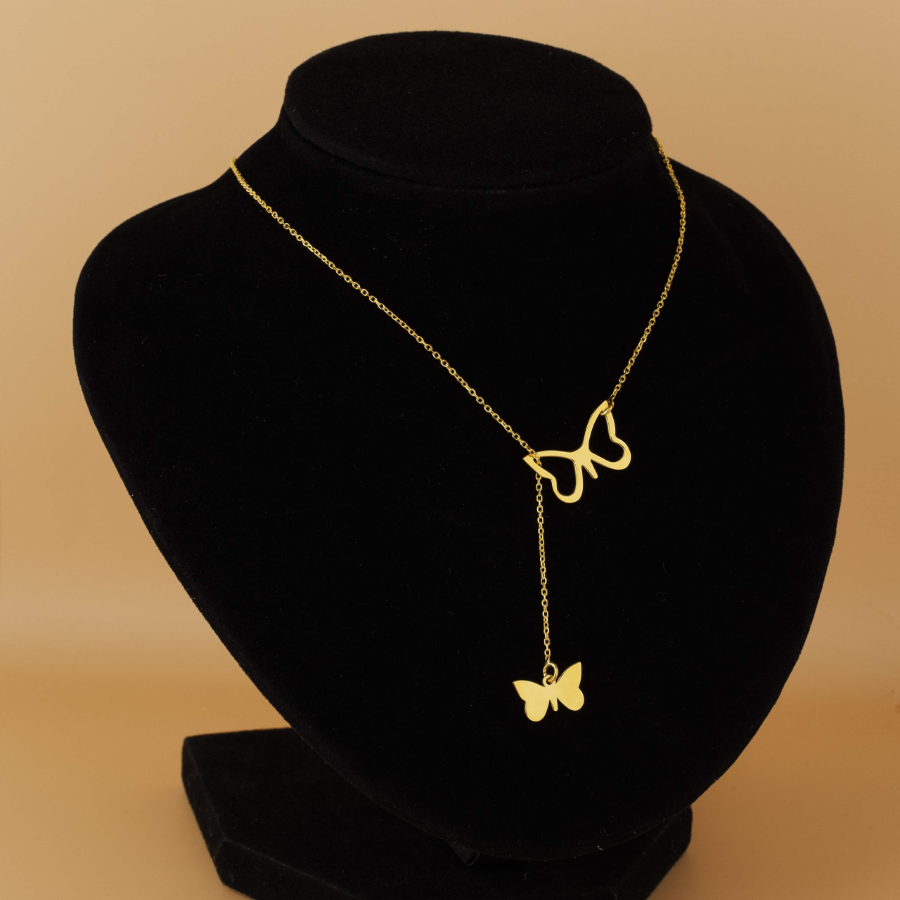 Lantisor din Argint 925 placat cu Aur 18K si pandantiv Fluturasi [2]