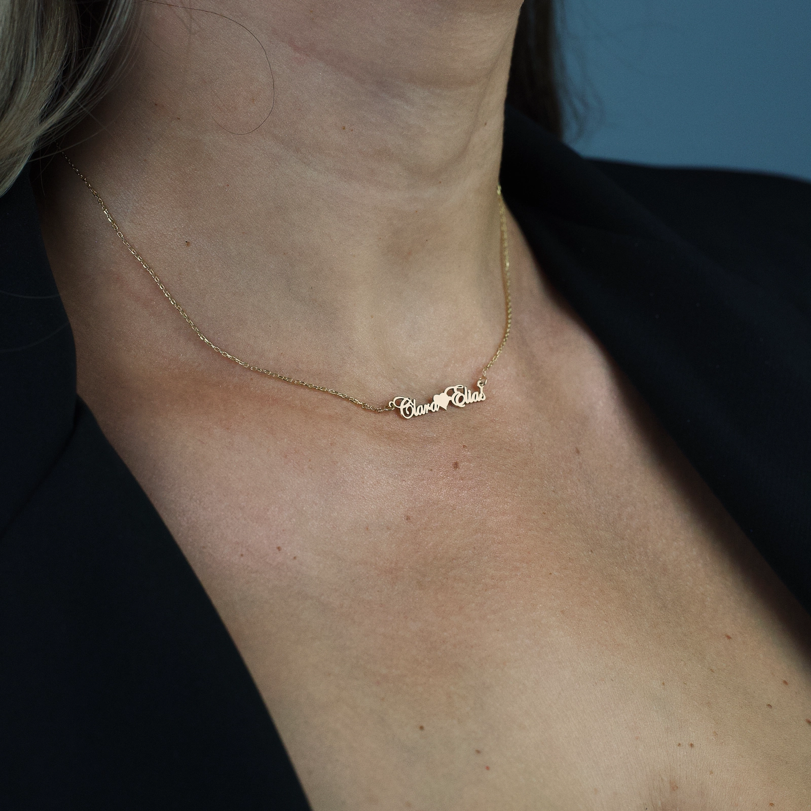 Lantisor din Aur 14K femei si pandantiv Nume Copii [1]