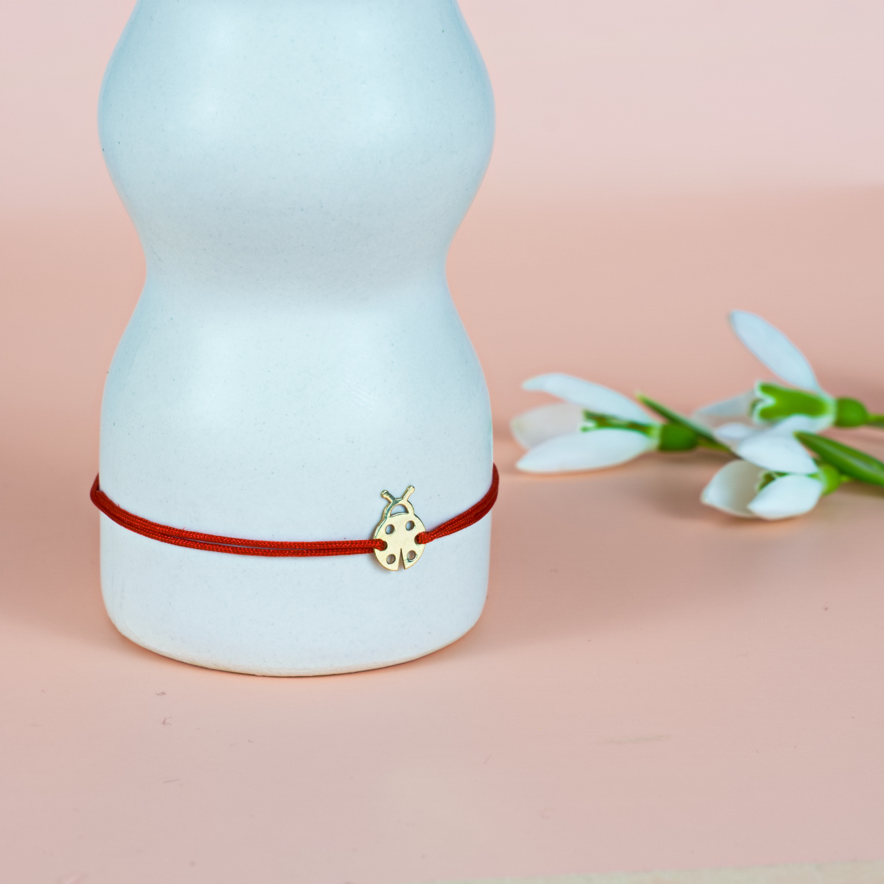 Martisor bratara cu snur si Buburuza din Aur 14K [3]