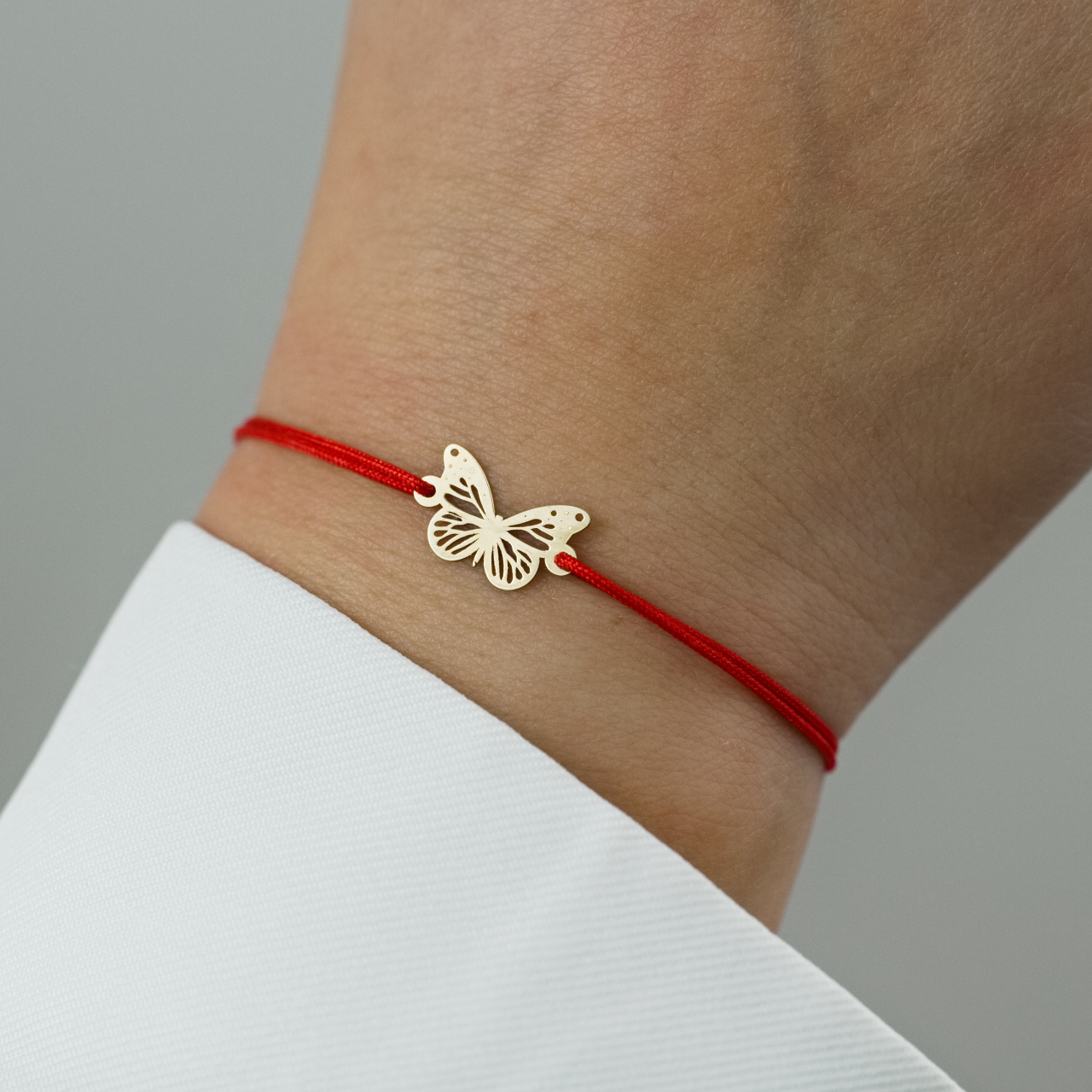 Martisor bratara cu snur Fluture din aur 14K [2]