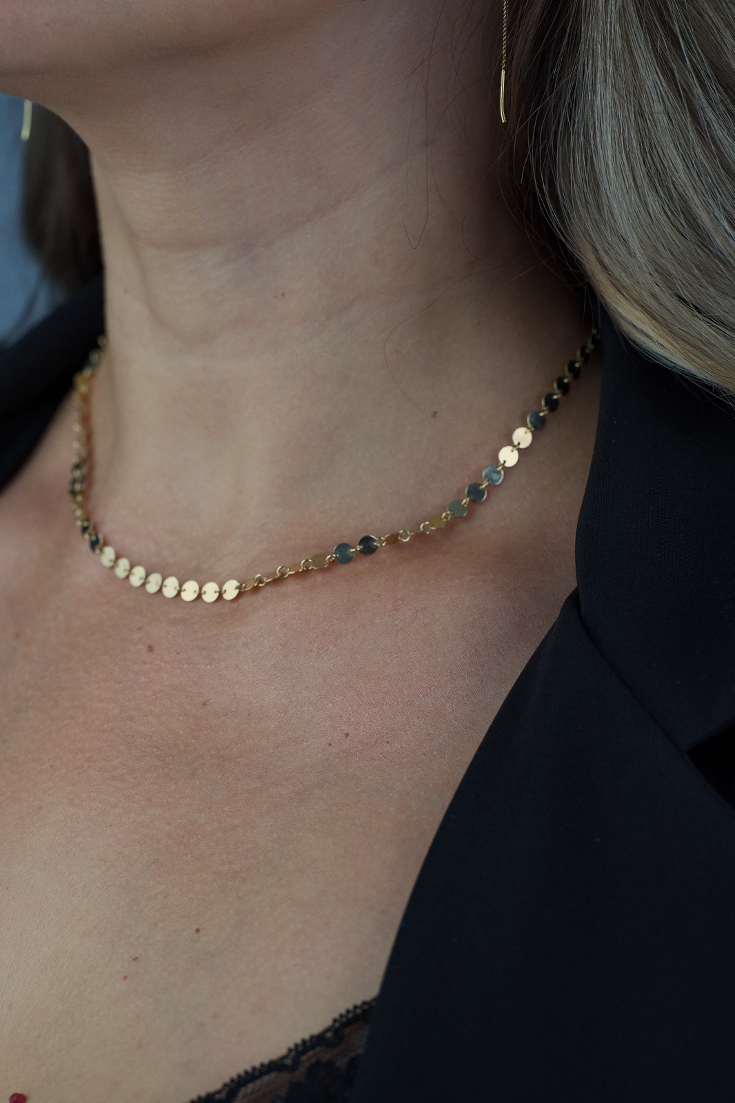 Salba din Aur 14K cu banuti de 5 mm - Diametru 40 cm [3]