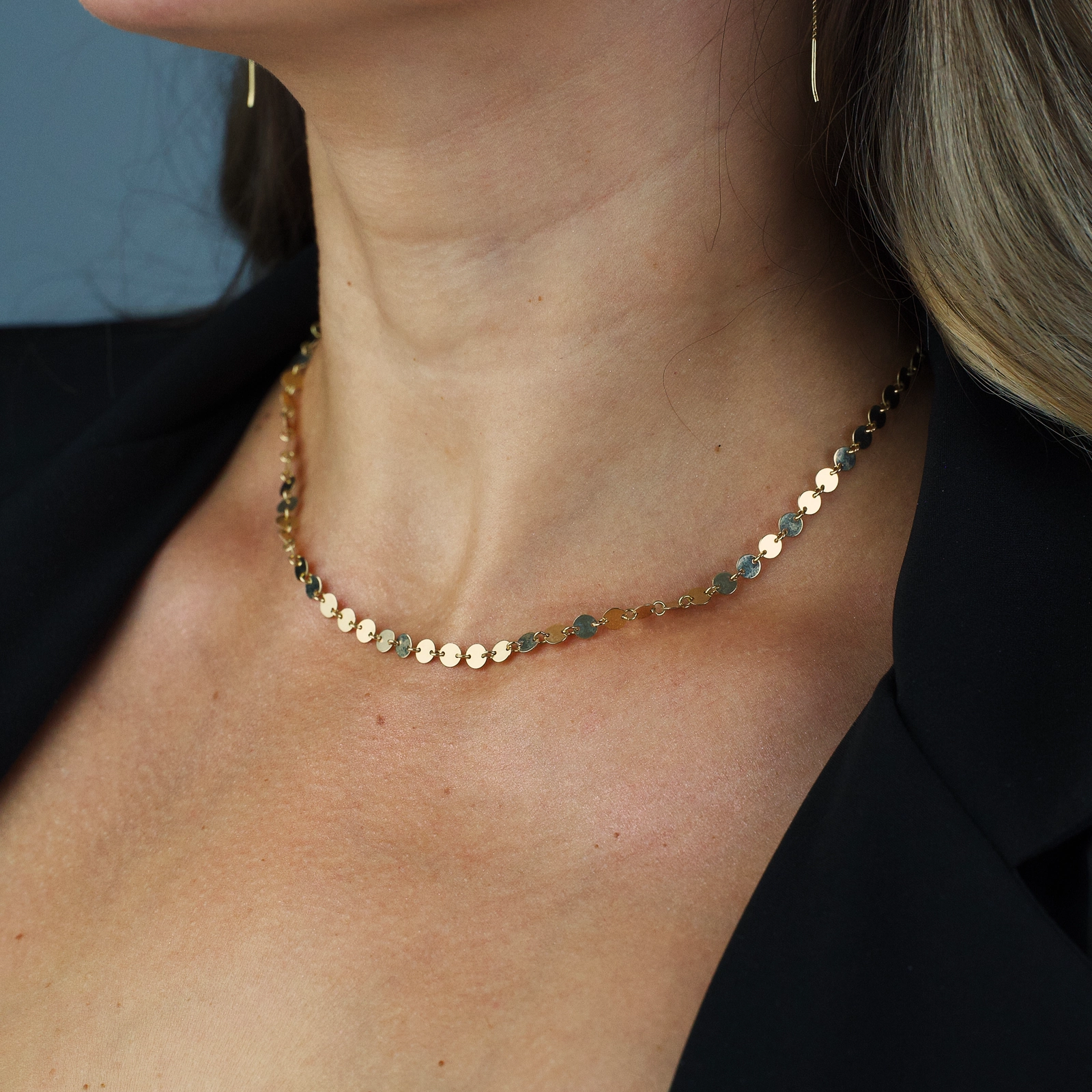 Salba din Aur 14K cu banuti de 5 mm - Diametru 40 cm [1]