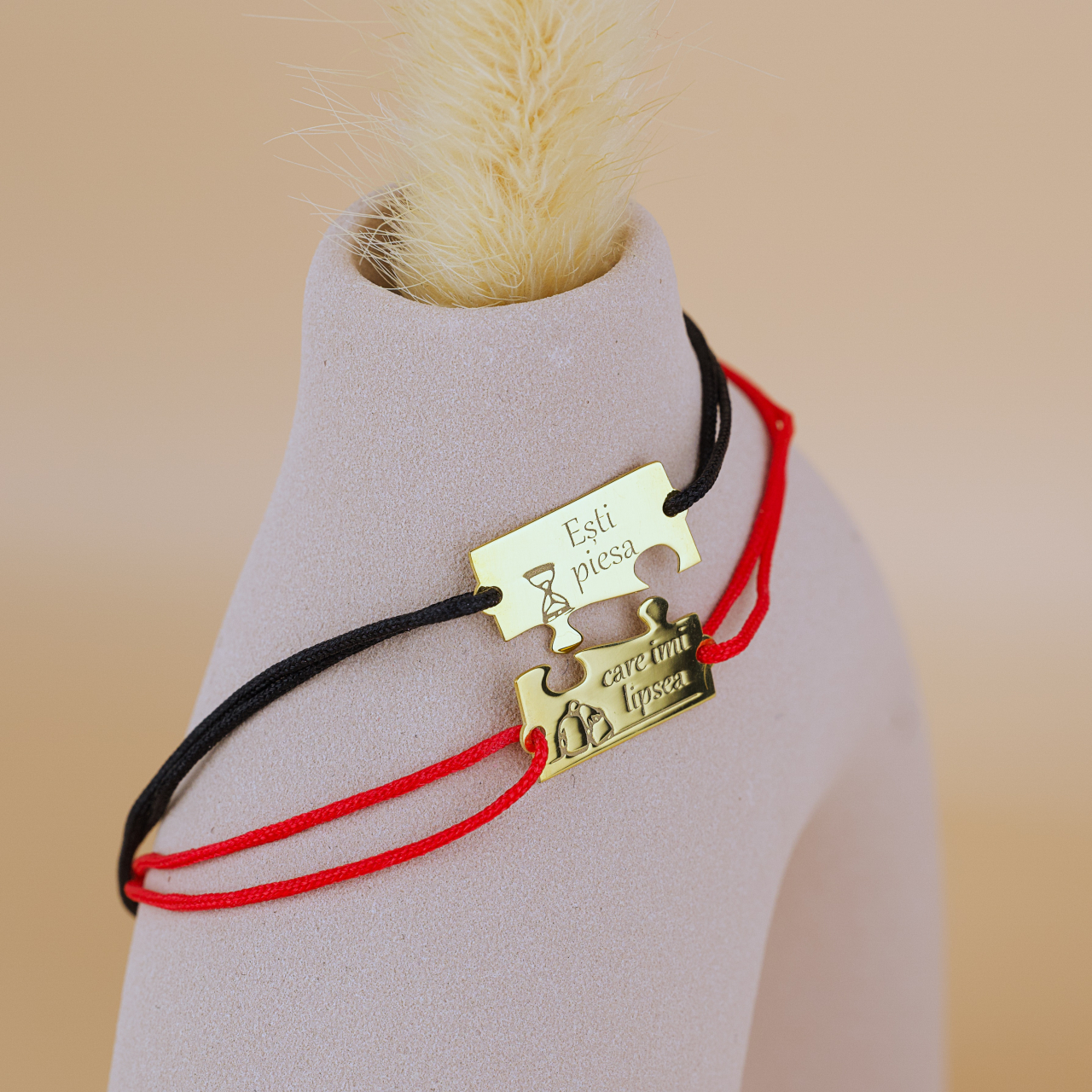 Set bratari cuplu puzzle - Aniversare -  Argint 925 - Pentru Ea si Pentru El [2]