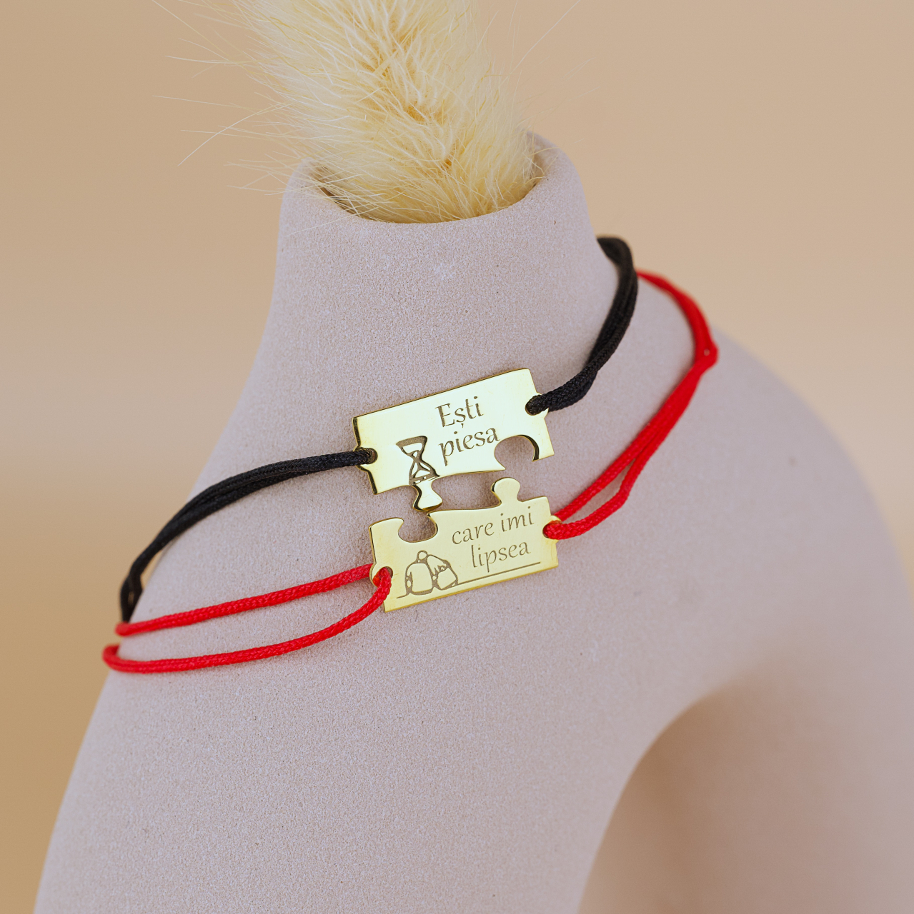 Set bratari cuplu puzzle - Aniversare -  Argint 925 - Pentru Ea si Pentru El [3]