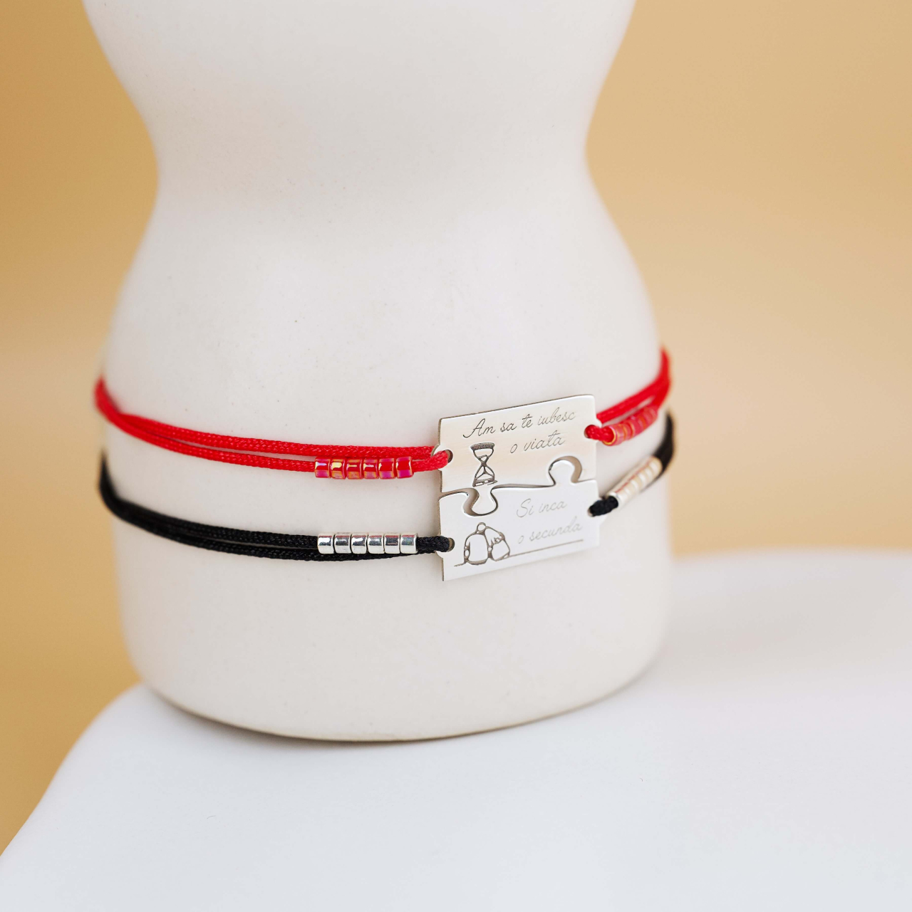 Set CADOU Cuplu - bratari puzzle El si Ea- Aniversare -  Argint 925 [2]