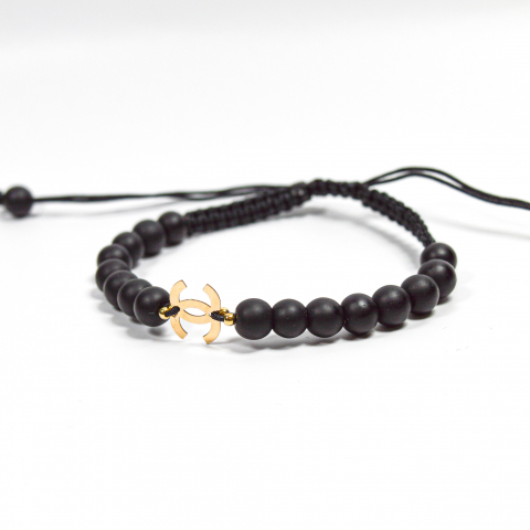 Bratara "Chanel" link din aur 14K si pietre semipretioase [1]