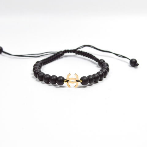 Bratara "Chanel" link din aur 14K si pietre semipretioase [2]