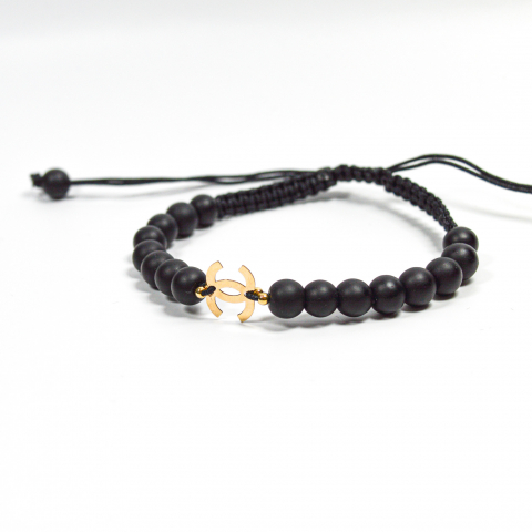 Bratara "Chanel" link din aur 14K si pietre semipretioase [3]