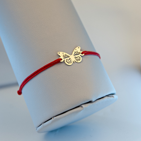Martisor bratara cu snur Fluture din aur 14K [3]