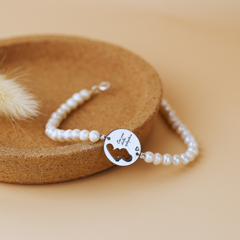 8 Martie - Bratara perle de cultura si Banut Argint - Cadou gravidute