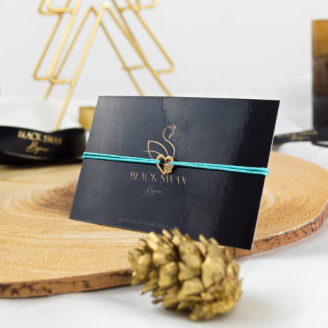 Bratara snur inima si fulg de nea din Aur 14K - Winter Edition [2]