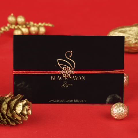 Craciun 2025 - Bratara snur si fulg de nea din din Aur 14K - Winter Edition