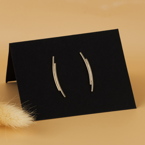 Cercei din aur - Cercei Ondulati Earcuff Aur 14K