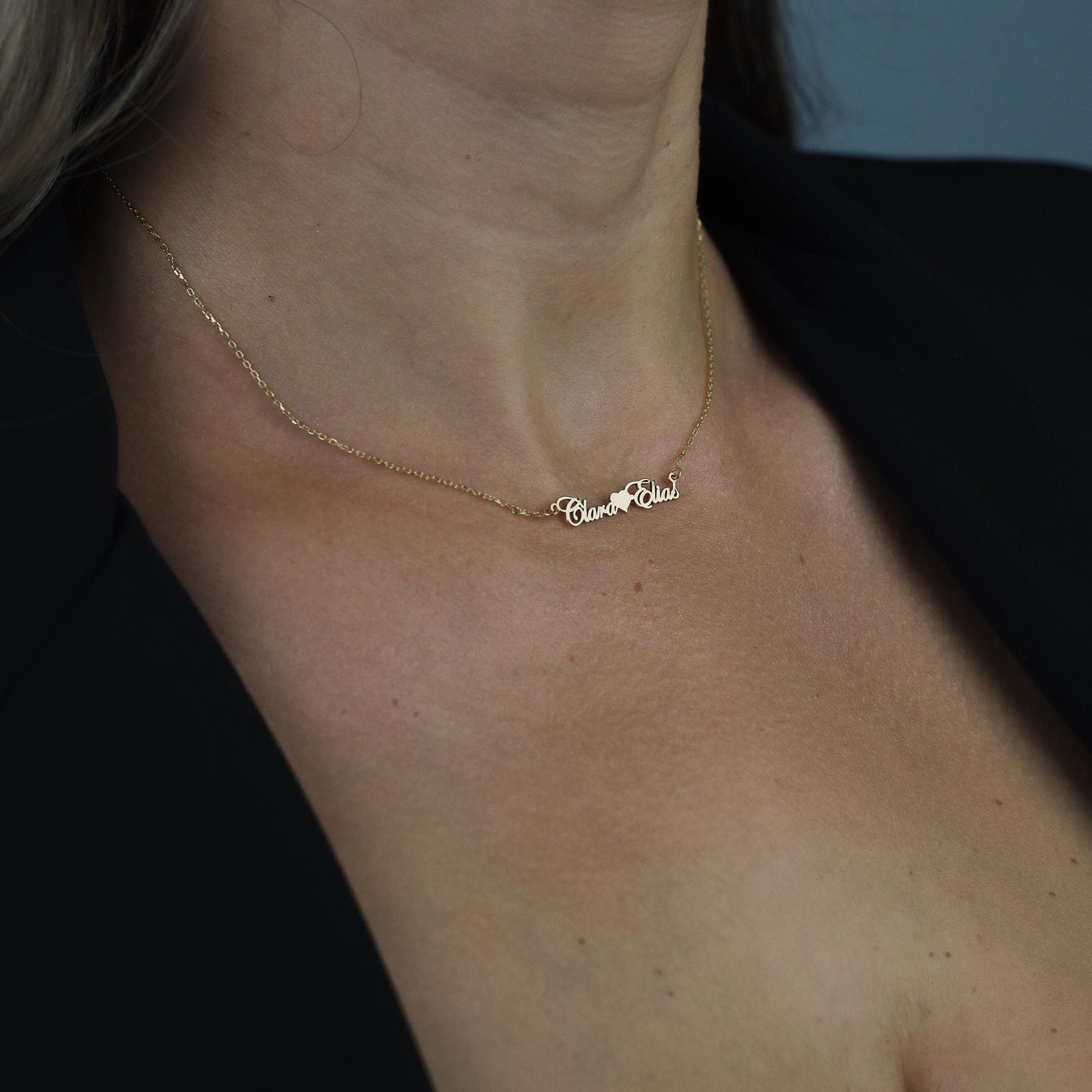 Lantisor din Aur 14K femei si pandantiv Nume Copii [1]