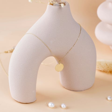 COPII - Lantisor din aur pentru copii cu pandantiv banut aur 14K de 10 mm