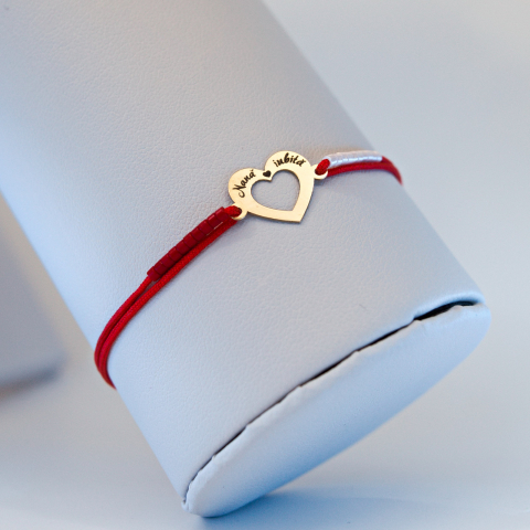 Martisoare Aur 14K - Martisor din aur 14K  pentru Nana - Inima din aur gravat 'Nana iubita'