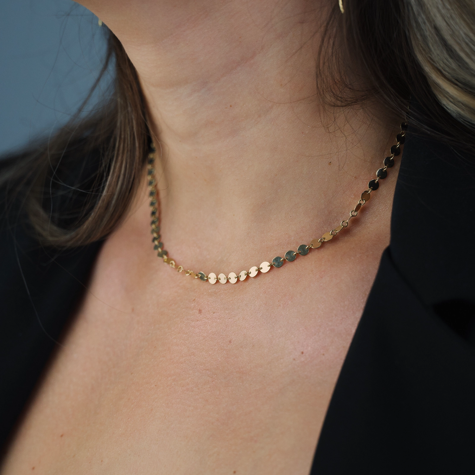 Salba din Aur 14K cu banuti de 5 mm - Diametru 40 cm [5]