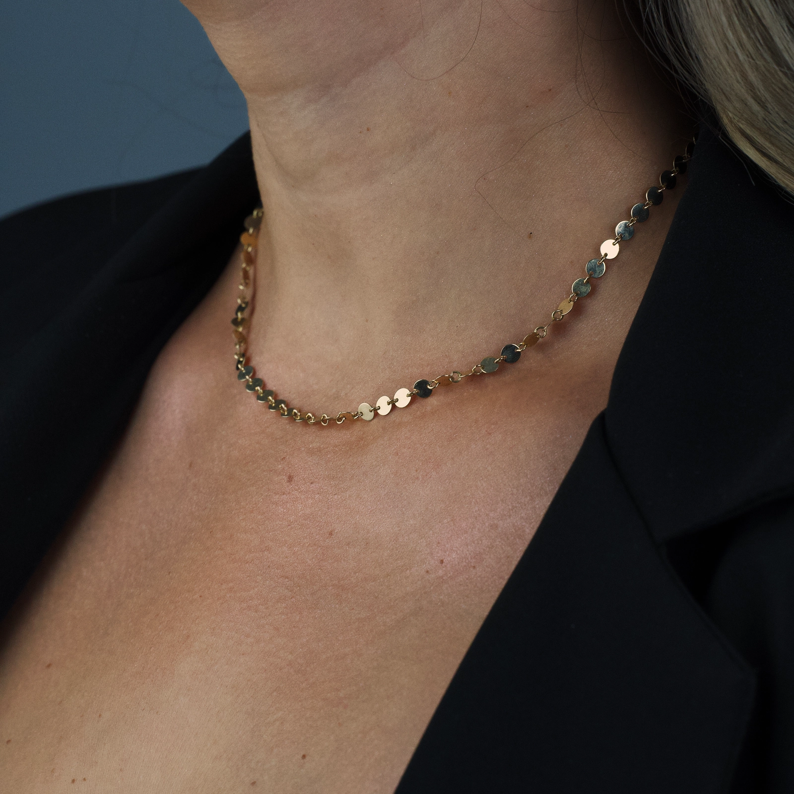 Salba din Aur 14K cu banuti de 5 mm - Diametru 40 cm [4]