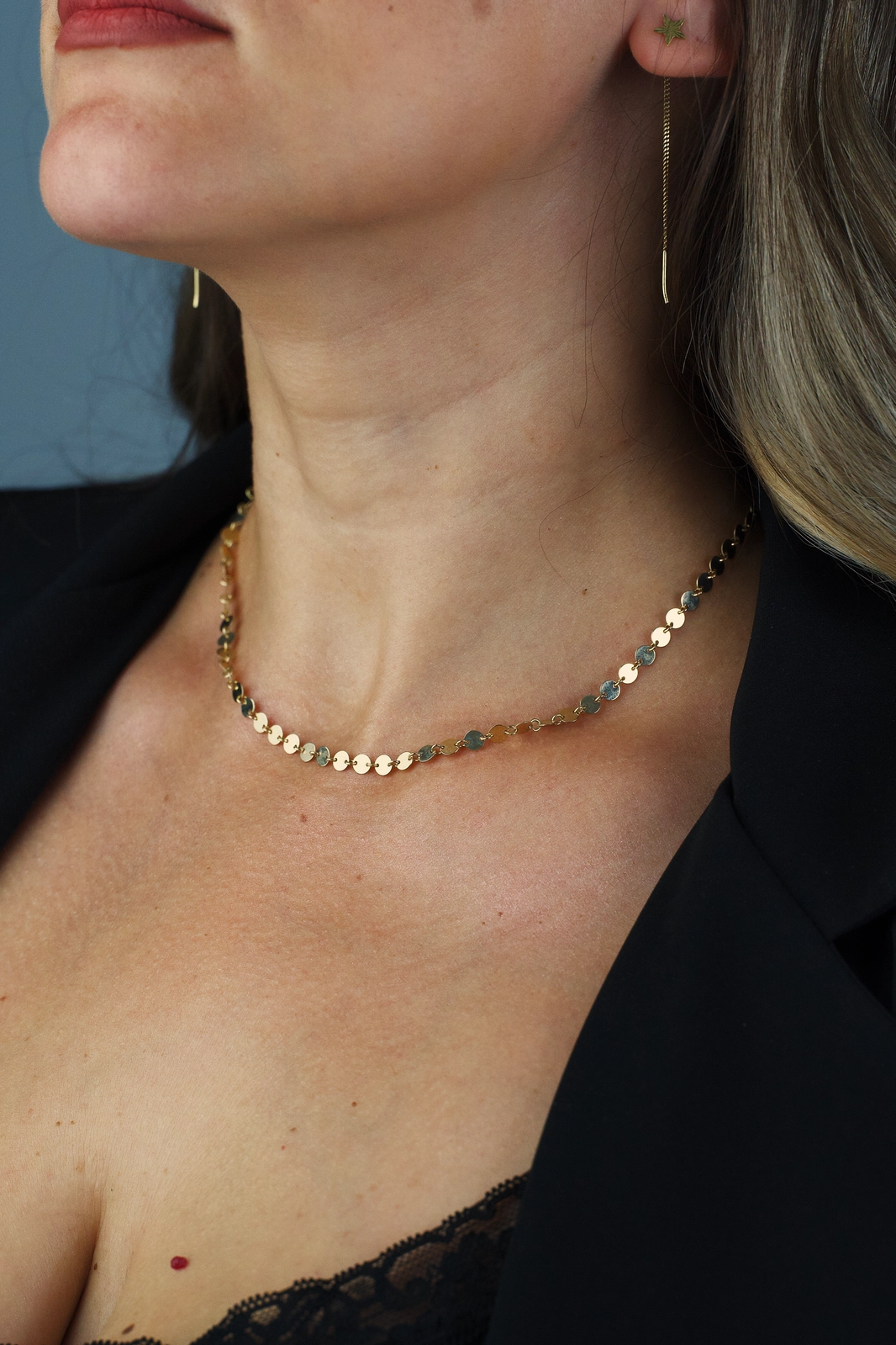 Salba din Aur 14K cu banuti de 5 mm - Diametru 40 cm [3]