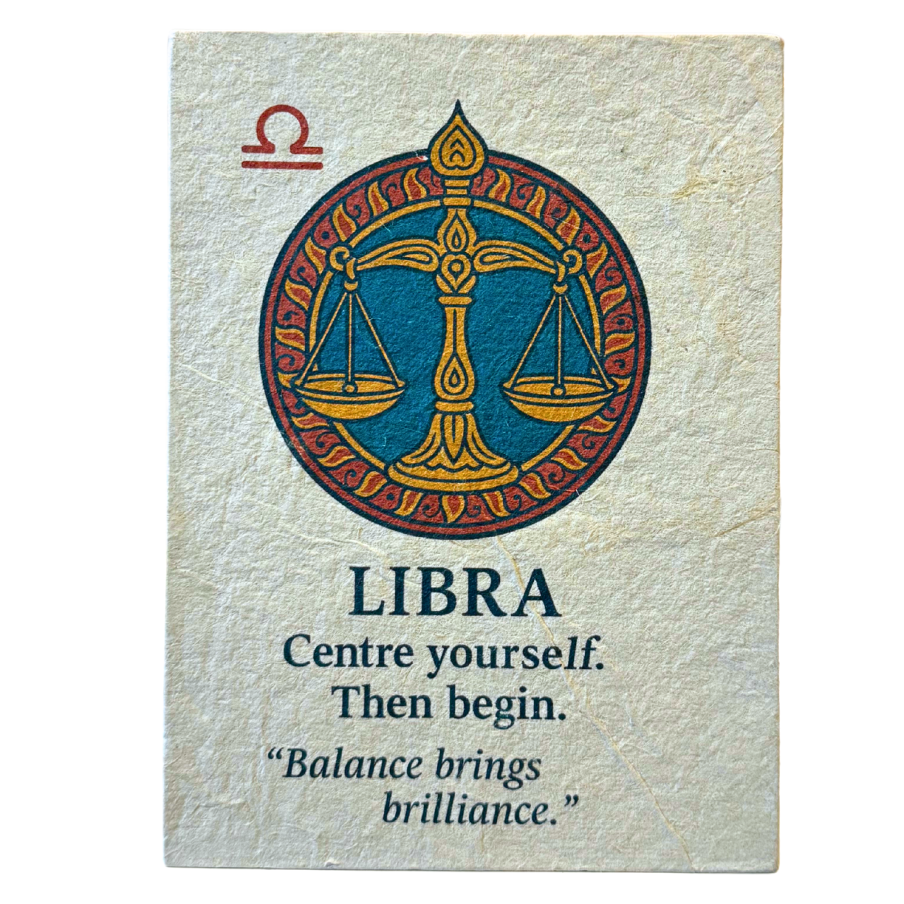 Agenda Zodiac realizata din hartie Lotka, in stil tibetan - Balanta [1]