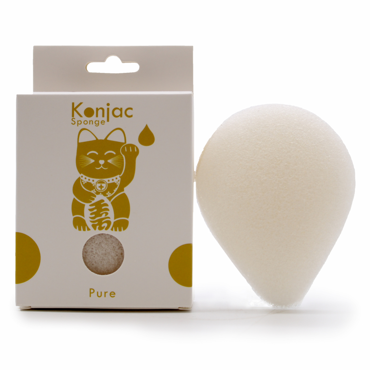 Burete japonez Konjac pentru curatarea fetei - Natural - Piele sensibila [1]